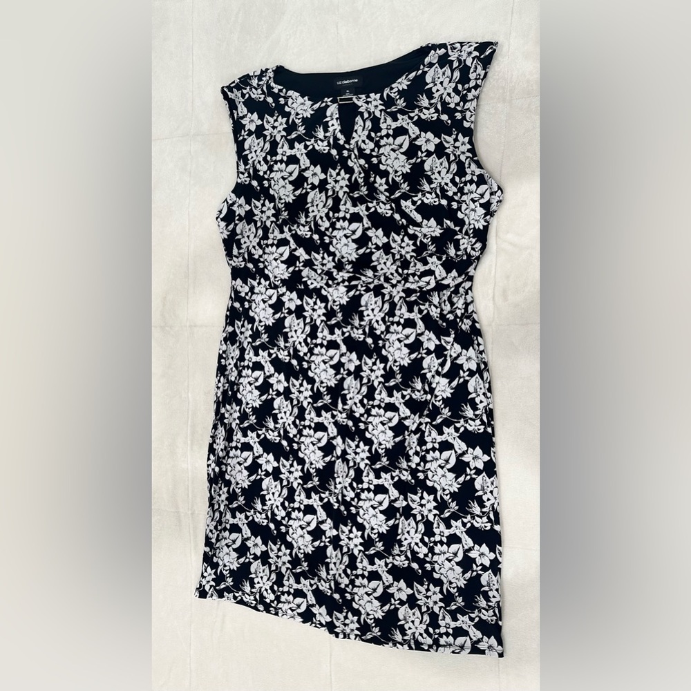 Liz Claiborne Black and White Floral Dress